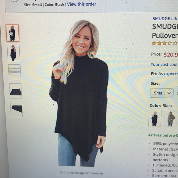 Black Mock Turtleneck Sweater - Picture 2 of 5